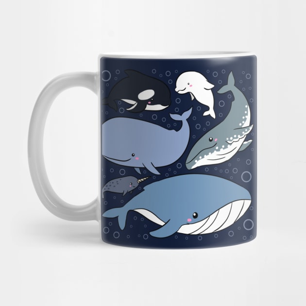 Cute Whales illustration by Yarafantasyart